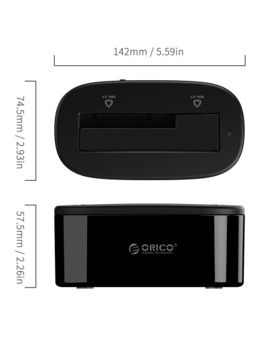 6218US3-PRO-EU-BK,Rack HDD Orico 6218US3 USB 3.0 HDD cu docking station negru
