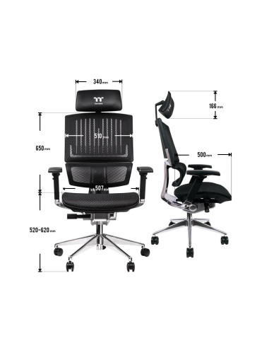 GGC-EG5-BBLFDM-01,Scaun gaming Thermaltake CyberChair E500 negru