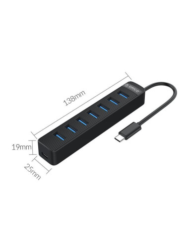 TWC3-7A-BK,HUB USB Orico TWC3-7A 7 port-uri USB 3.0 negru