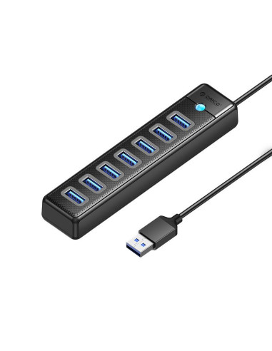 PW7U-U3-015-BK,HUB USB Orico PW7U-U3 7port-uri USB 3.0 15cm negru