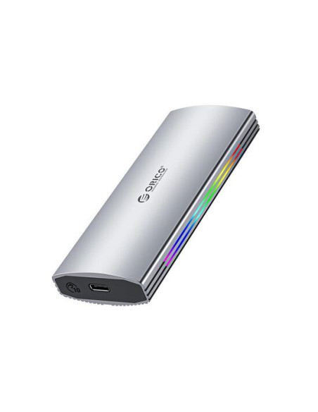 M2R2-G2-SV,Rack SSD Orico M2R2-G2 USB3.1 GEN2 NVMe M.2 gri iluminare RGB