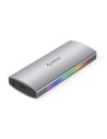 M2R2-G2-SV,Rack SSD Orico M2R2-G2 USB3.1 GEN2 NVMe M.2 gri iluminare RGB