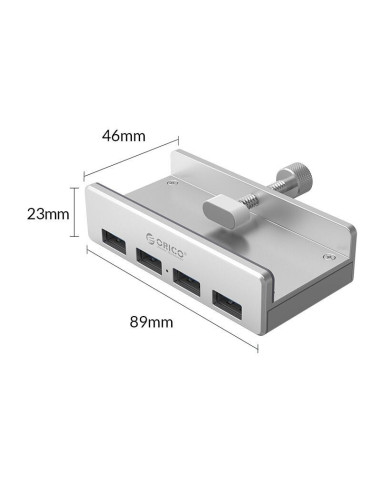 MH4PU-P-SV,HUB USB Orico USB3.0 MH4PU-P cu prindere pentru birou