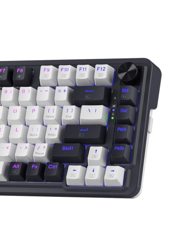 K673WB-RGB-PRO,Tastatura Redragon Ucal Pro, RGB LED, USB/USB Wireless/Bluetooth, Negru cu alb