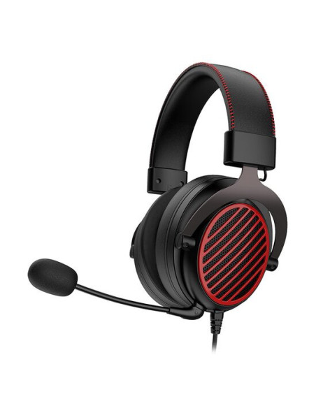 H540,Casti cu microfon Redragon Luna, 3.5mm jack, negre cu rosu