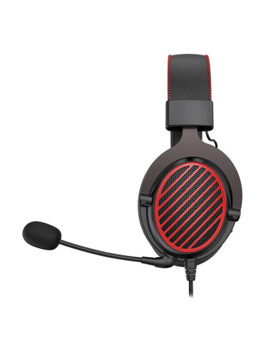 H540,Casti cu microfon Redragon Luna, 3.5mm jack, negre cu rosu