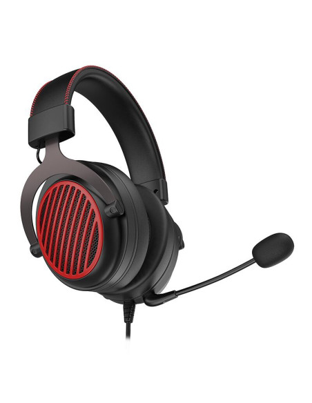 H540,Casti cu microfon Redragon Luna, 3.5mm jack, negre cu rosu