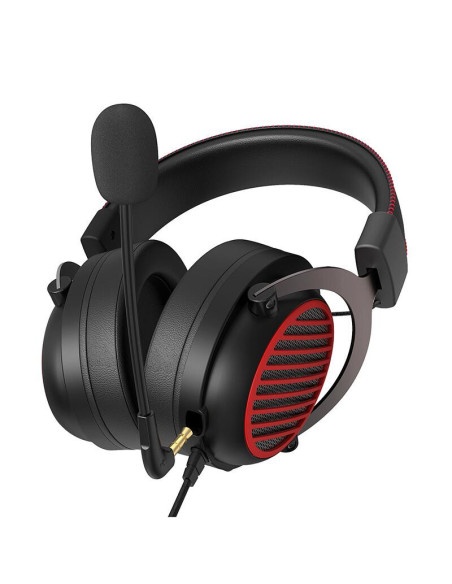 H540,Casti cu microfon Redragon Luna, 3.5mm jack, negre cu rosu
