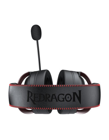 H540,Casti cu microfon Redragon Luna, 3.5mm jack, negre cu rosu
