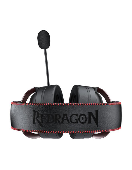 H540,Casti cu microfon Redragon Luna, 3.5mm jack, negre cu rosu