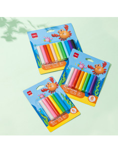 DLEH712-12,Plastilina 12 culori 160 gr deli 2