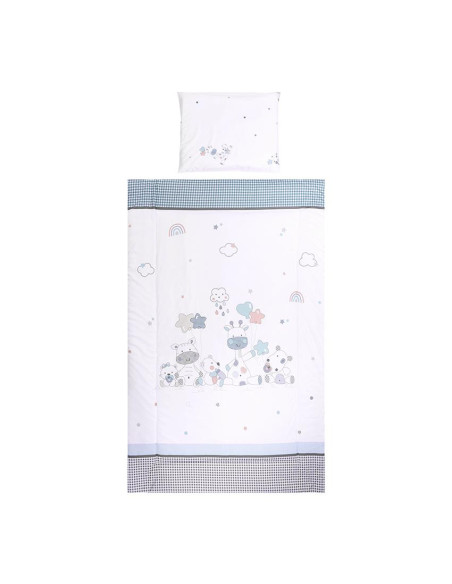 10420016301,Set lenjerie pat 3 piese, bumbac ranforce, Cosy, Giraffe White 10420016301,Set lenjerie pat 3 piese, bumbac ranforce, Cosy, Giraffe White