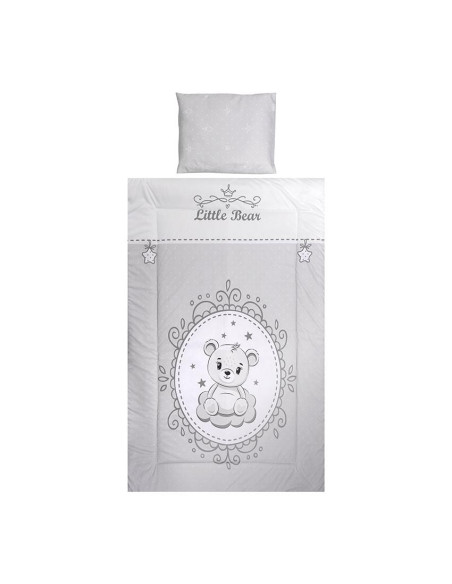 10420015903,Set lenjerie pat 3 piese, bumbac ranforce, Cosy, Little Bear Grey 10420015903,Set lenjerie pat 3 piese, bumbac ranforce, Cosy, Little Bear Grey