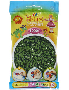 Ha207-102,Margele de calcat Hama midi verde padure pastel 1000 buc in pungulita