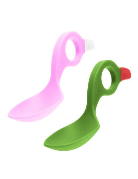 BN-BCO_14,I CAN - Set 2 lingurite cu multiple modalitati de prindere, Pink/Green