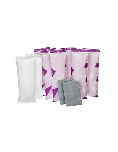 BN-FRIDA-042,Frida Mom - Set 8 absorbante umede intime, Cu efect de racire, Includ 2 perechi de chiloti de unica folosinta, Pent