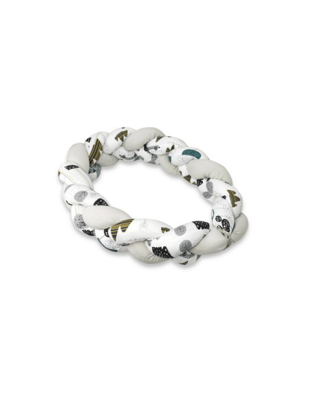 BN-6426972023948,MimiNu - Protectie laterala pentru patut bebe, Tip Bumper impletit, Din bumbac, Din materiale certificate Oeko  BN-6426972023948,MimiNu - Protectie laterala pentru patut bebe, Tip Bumper impletit, Din bumbac, Din materiale certificate Oeko