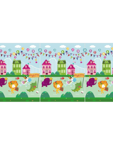 BN-BL120,Bocioland - Covoras de joaca Party, Pliabil, Protectie impotriva loviturilor, Dimensiune mare, 200 x 150 cm, Cu Imprime