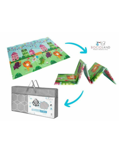 BN-BL120,Bocioland - Covoras de joaca Party, Pliabil, Protectie impotriva loviturilor, Dimensiune mare, 200 x 150 cm, Cu Imprime