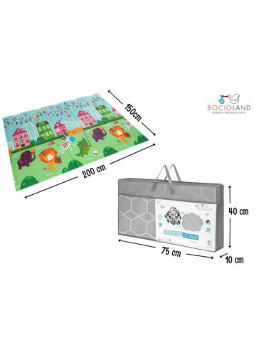 BN-BL120,Bocioland - Covoras de joaca Party, Pliabil, Protectie impotriva loviturilor, Dimensiune mare, 200 x 150 cm, Cu Imprime
