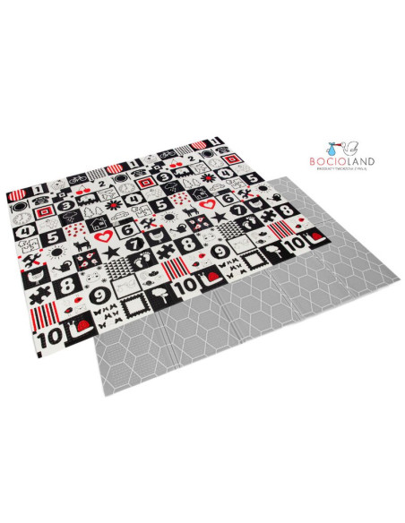 BN-BL121,Bocioland - Covoras de joaca Honeycomb, Pliabil, Protectie impotriva loviturilor, Dimensiune mare, 200 x 150 cm, Cu Imp