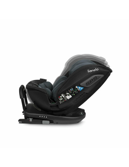 BN-LO-BASTIAAN_RWF_ISIZE_GREY_STONE,Lionelo - Scaun auto Bastiaan RWF i-Size, Pozitie de somn, Protectie laterala, Rotire 360 gr