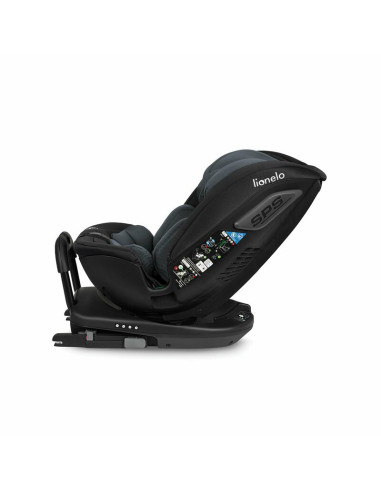 BN-LO-BASTIAAN_RWF_ISIZE_GREY_STONE,Lionelo - Scaun auto Bastiaan RWF i-Size, Pozitie de somn, Protectie laterala, Rotire 360 gr