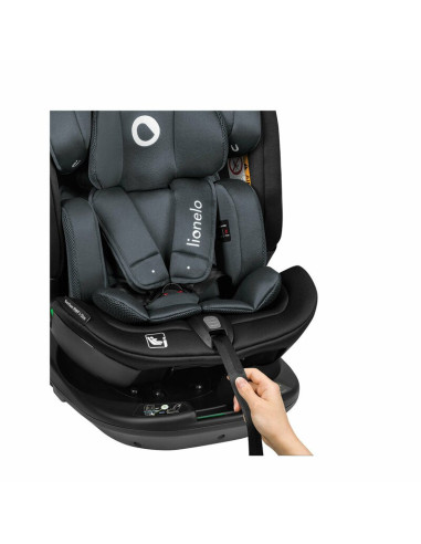 BN-LO-BASTIAAN_RWF_ISIZE_GREY_STONE,Lionelo - Scaun auto Bastiaan RWF i-Size, Pozitie de somn, Protectie laterala, Rotire 360 gr