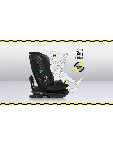 BN-LO-BASTIAAN_RWF_ISIZE_GREY_STONE,Lionelo - Scaun auto Bastiaan RWF i-Size, Pozitie de somn, Protectie laterala, Rotire 360 gr