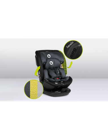 BN-LO-BASTIAAN_RWF_ISIZE_GREY_STONE,Lionelo - Scaun auto Bastiaan RWF i-Size, Pozitie de somn, Protectie laterala, Rotire 360 gr