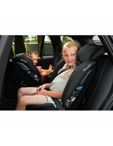 BN-LO-BASTIAAN_RWF_ISIZE_GREY_STONE,Lionelo - Scaun auto Bastiaan RWF i-Size, Pozitie de somn, Protectie laterala, Rotire 360 gr