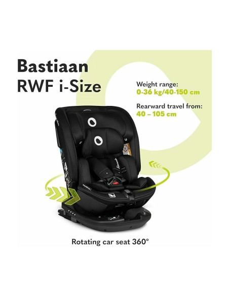 BN-LO-BASTIAAN_RWF_ISIZE_BLACK_CARBON,Lionelo - Scaun auto Bastiaan RWF i-Size, Pozitie de somn, Protectie laterala, Rotire 360 