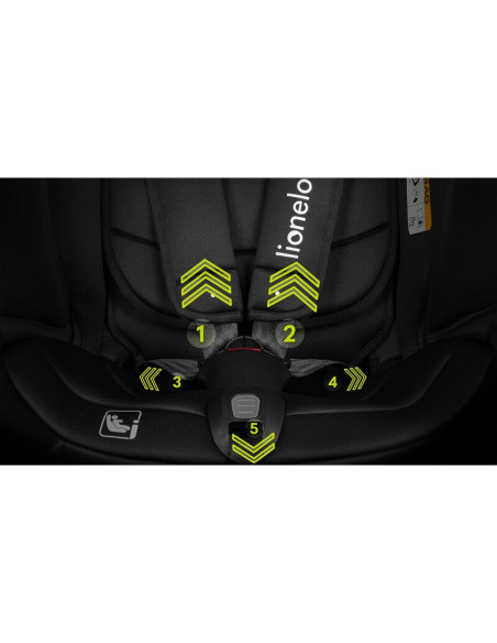 BN-LO-BASTIAAN_RWF_ISIZE_BLACK_CARBON,Lionelo - Scaun auto Bastiaan RWF i-Size, Pozitie de somn, Protectie laterala, Rotire 360 