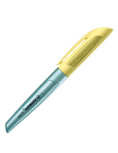 5072/5-41,Stilou STABILO, penita tip M, 0.5 mm, verde metalizat cu galben