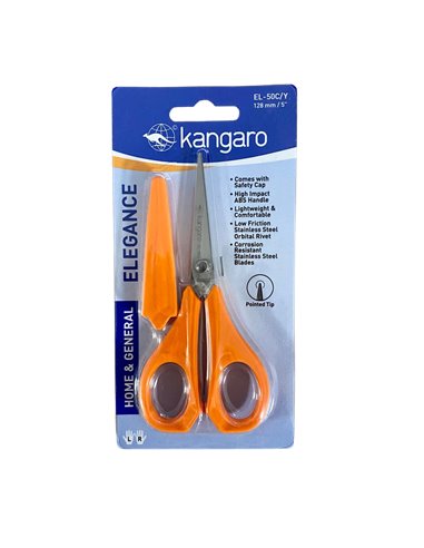 F472,Foarfeca Kangaro 12.8 cm EL-50C/Y, Portocalie