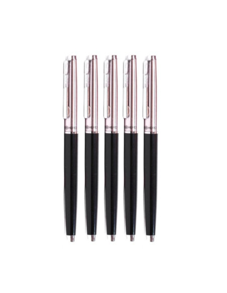 PC-5xHERO007/NEGRU,Set 5 stilouri Hero 007 penita ascunsa, Negru
