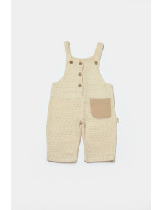 UP-BC-CSYM7042-3,Salopeta cu bretele si buzunar, 100% bumbac - Stone, BabyCosy 2