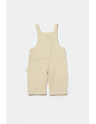 UP-BC-CSYM7042-3,Salopeta cu bretele si buzunar, 100% bumbac - Stone, BabyCosy