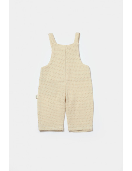 UP-BC-CSYM7042-3,Salopeta cu bretele si buzunar, 100% bumbac - Stone, BabyCosy