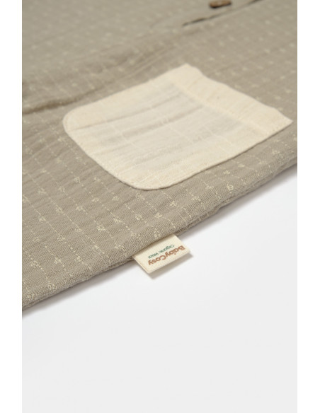 UP-BC-CSYM7043-3,Salopeta cu bretele si buzunar, 100% bumbac - Verde, BabyCosy