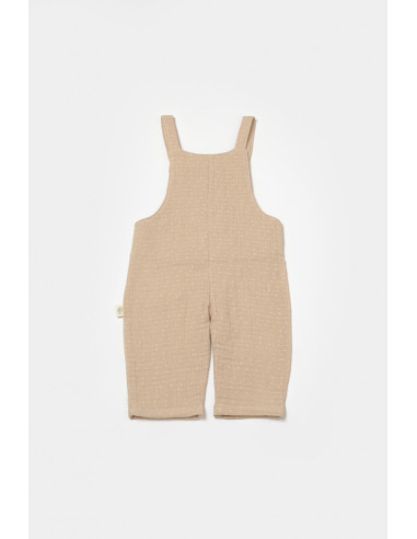 UP-BC-CSYM7044-3,Salopeta cu bretele si buzunar, 100% bumbac - Apricot, BabyCosy