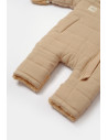 UP-BC-CSYM7053-3,Salopeta de iarna pentru bebelusi, Winter muselin, 100% bumbac - Apricot, BabyCosy
