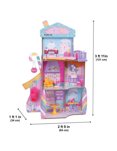 KK20242,Casuta de joaca din lemn pentru papusi Candy Castle KK20242,Casuta de joaca din lemn pentru papusi Candy Castle