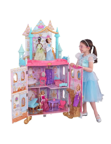 KK10276,Castel de joaca din lemn pentru papusi Disney Princess
