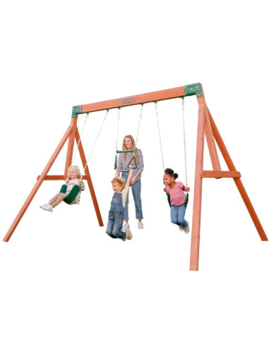 KKF29595E,Complex de leagane din lemn cu 3 leagane Aviator