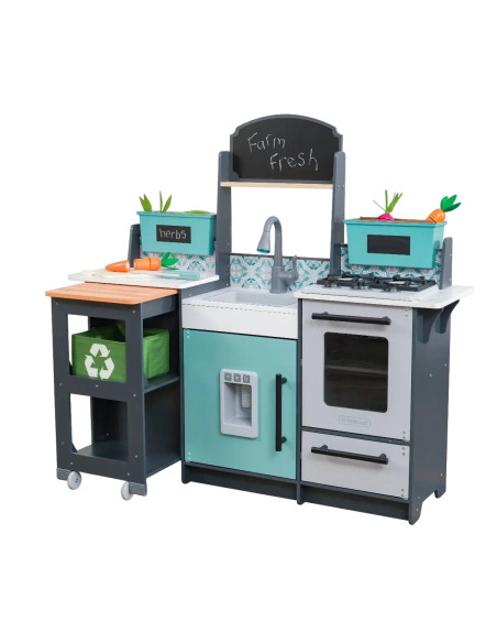 KK53442,Bucatarie de joaca din lemn Garden Gourmet