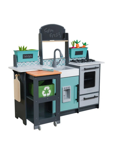 KK53442,Bucatarie de joaca din lemn Garden Gourmet