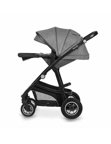 BN-LO-BIANKA_3IN1_GREY_STONE,Lionelo - Carucior Bianka, 3 in 1, Cu sezut reversibil, Cadru aluminiu, Cu landou intarit si saltel