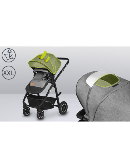 BN-LO-BIANKA_3IN1_GREY_STONE,Lionelo - Carucior Bianka, 3 in 1, Cu sezut reversibil, Cadru aluminiu, Cu landou intarit si saltel