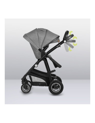 BN-LO-BIANKA_3IN1_GREY_STONE,Lionelo - Carucior Bianka, 3 in 1, Cu sezut reversibil, Cadru aluminiu, Cu landou intarit si saltel